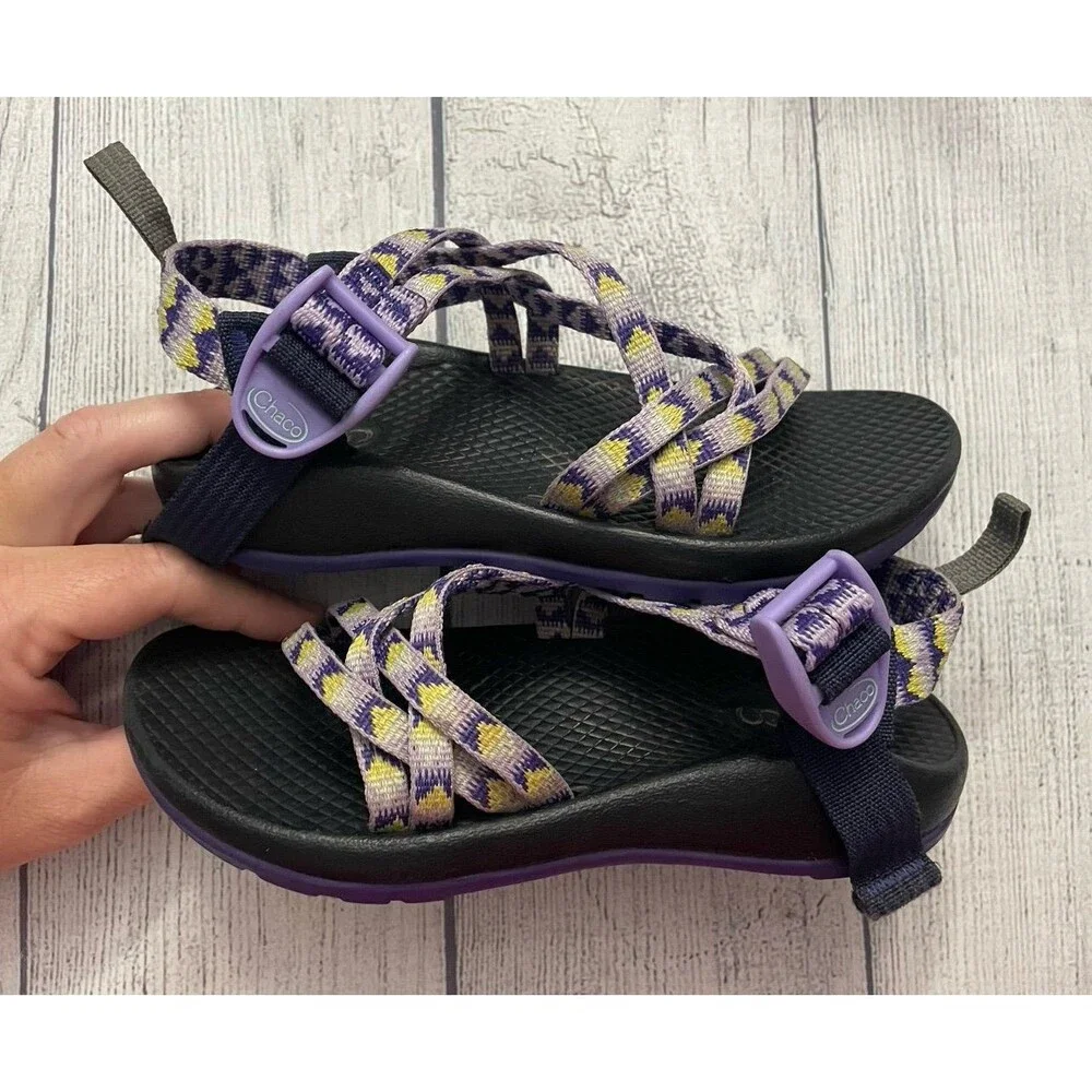 Purple Chaco Chaco’s Girl Hiking Sandals Shoes, Size Youth 13